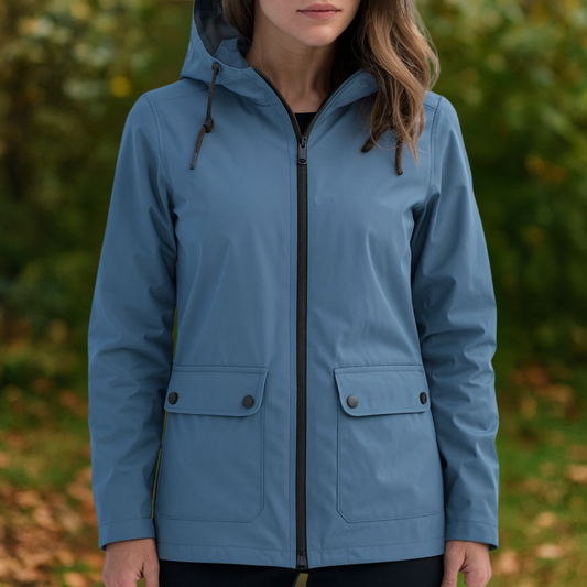 Regenjacke Damen Kurz - Übergangsjacke mit Kapuze, 6 Farben