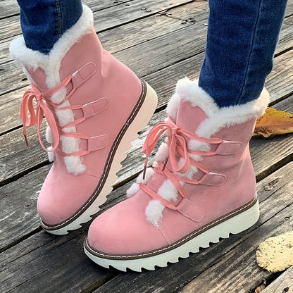 Winterstiefel Damen - Plateau - mit Schnürung