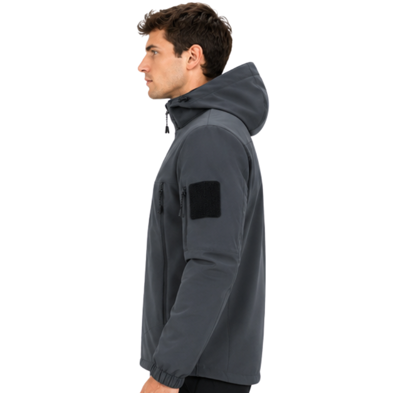Übergangsjacke Herren - Abnehmbare Kapuze - Fleecefutter