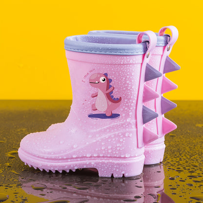 Gummistiefel Kinder - 3D Dino-Motiv - Weich & Flexibel