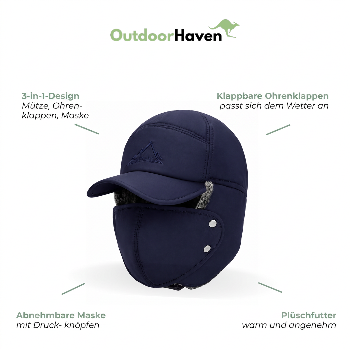 Wintermütze herren – Wintermütze Herren 3-in-1
