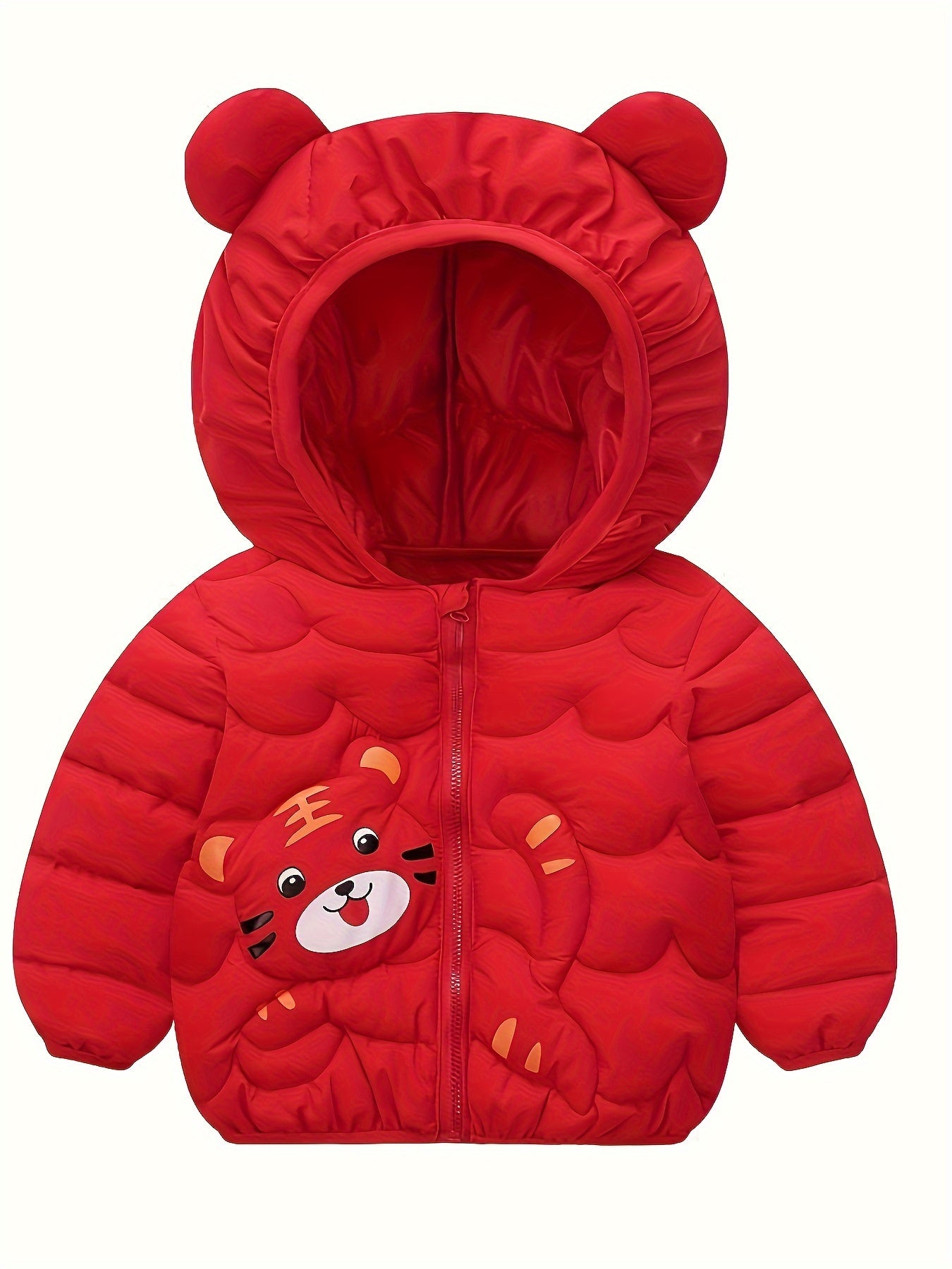Winterjacke Kinder - Leicht Wattiert - Kapuze mit Öhrchen