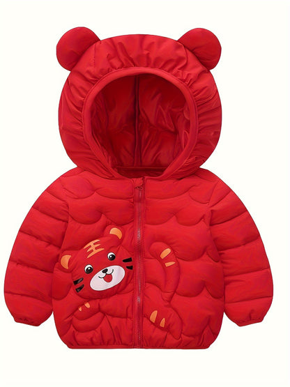 Winterjacke Kinder - Leicht Wattiert - Kapuze mit Öhrchen