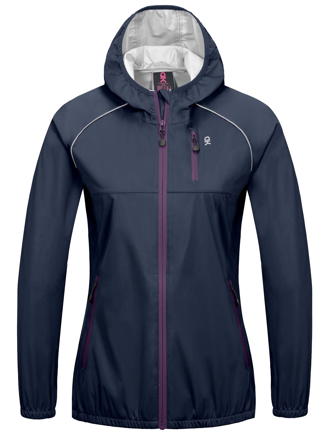 Fahrradjacke Damen - Ultraleichte Regenjacke mit Kapuze, Packbar
