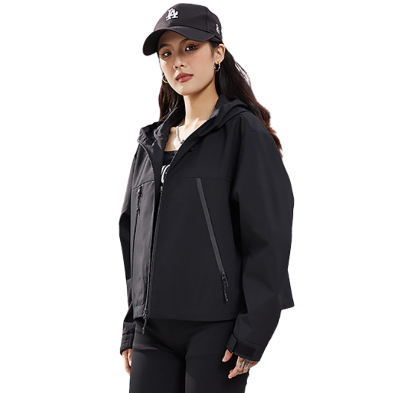Kurze Regenjacke Damen - Wasserabweisend - Verstellbarer Saum
