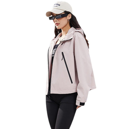 Kurze Regenjacke Damen - Wasserabweisend - Verstellbarer Saum