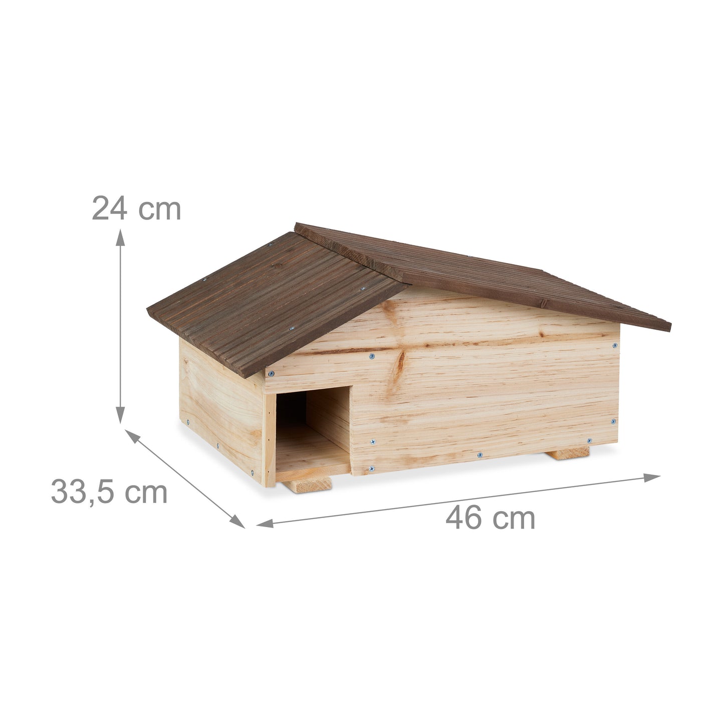 Igelhaus in Natur - 46 x 24 x 33,5 cm - Winterquartier für Igel