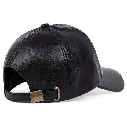 Herren-Leder-Cap - Verstellbar - Klassischer Stil