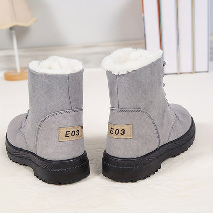 Winterstiefel Damen - gefüttert - mit Schnürung