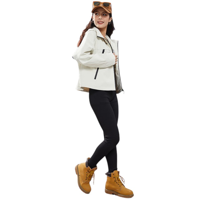 Kurze Regenjacke Damen - Wasserabweisend - Verstellbarer Saum