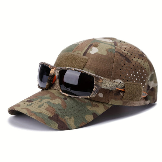 Herren-Camouflage-Tactical-Cap - Atmungsaktiv - Brillenhalter