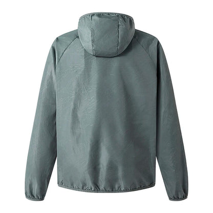 Übergangsjacke Herren - Wasserabweisender Windbreaker - Faltbar mit Packbeutel