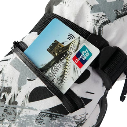 Skihandschuhe – Reißverschlusstasche am Handrücken mit Karte