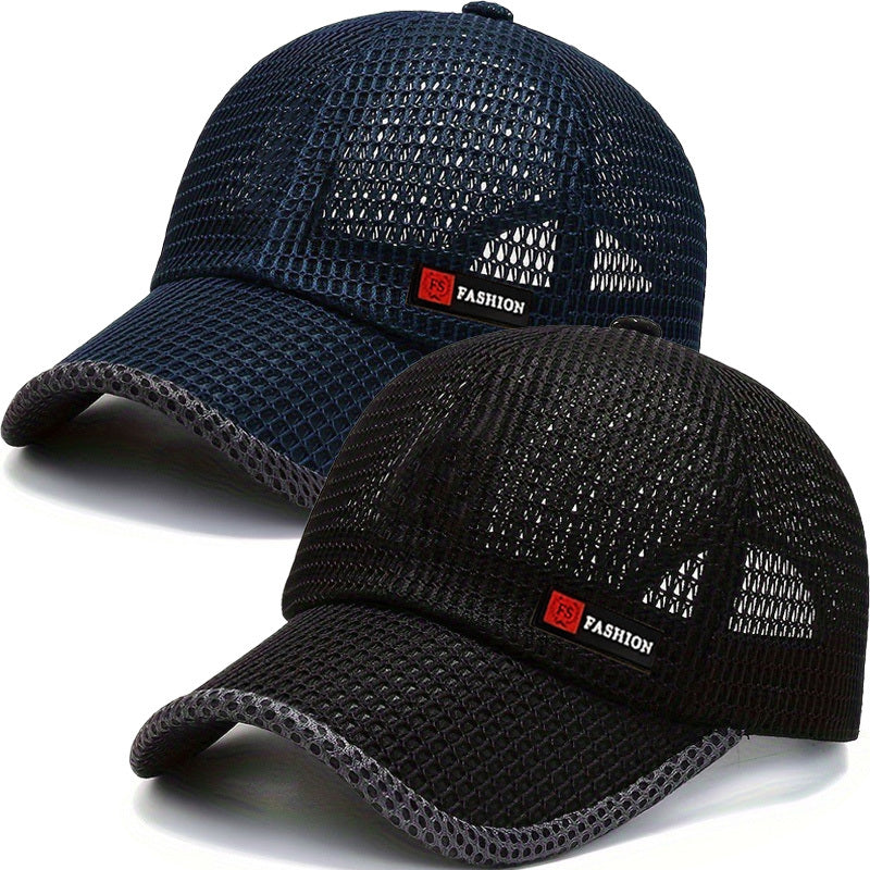 Mesh-Baseballcaps 2er-Set - Schnelltrocknend - Verstellbar