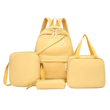 Schulrucksack für Mädchen - 4in1-Set - mit Federmäppchen