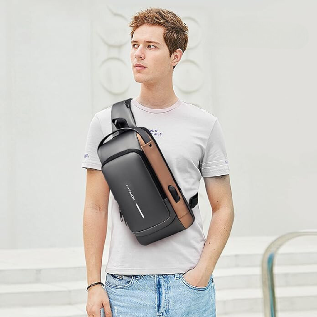Anti-Diebstahl Brusttasche – USB – Zahlenschloss