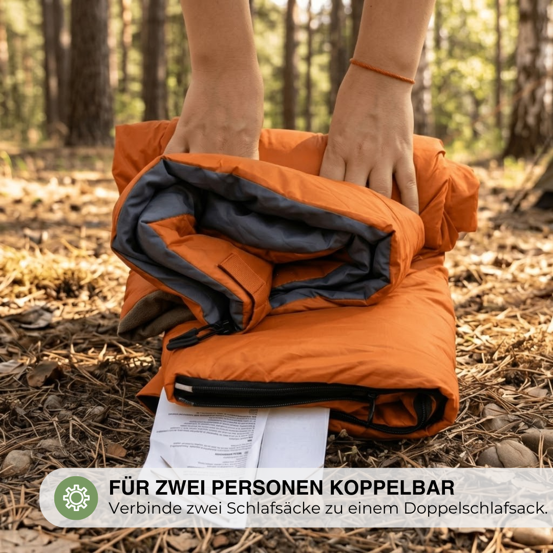 Umschlag-Schlafsack – Koppelbar zum Doppelschlafsack – 3 Jahreszeiten
