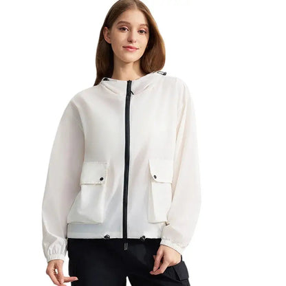 Leichte Sommerjacke Damen - UV-Schutz UPF 50+ - Mit Kapuze