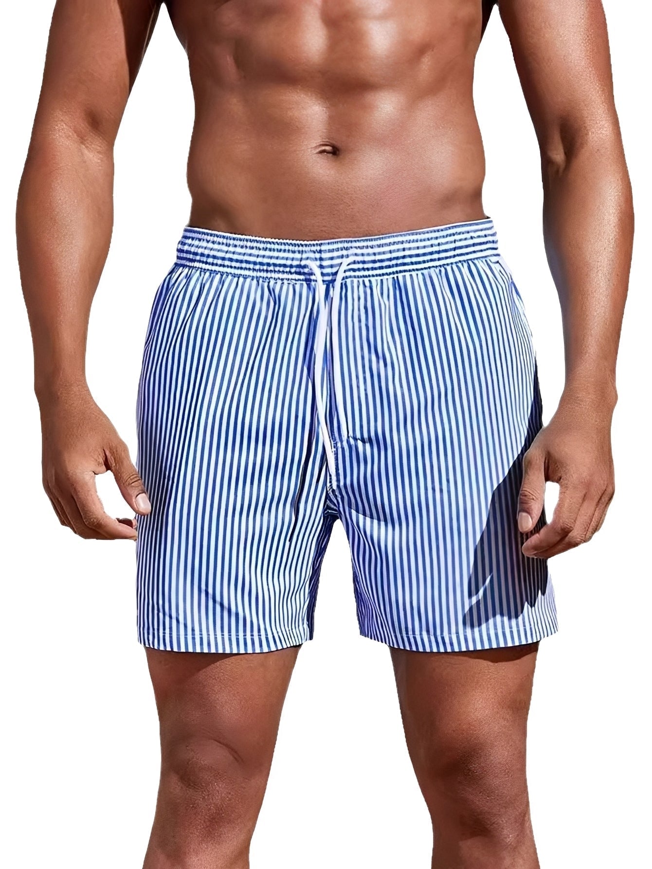 Gestreifte Badehose - Schnelltrocknend - Klassische Passform