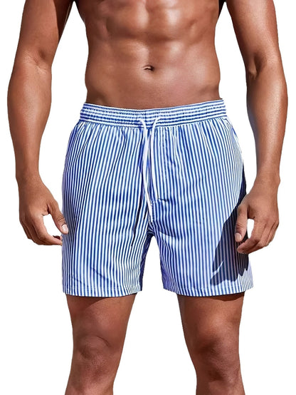 Gestreifte Badehose - Schnelltrocknend - Klassische Passform