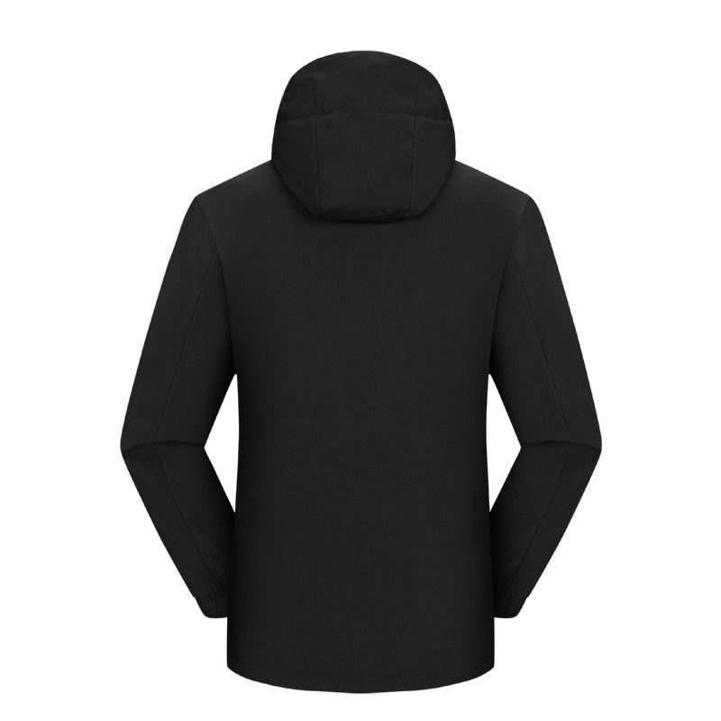 Übergangsjacke Herren - Abnehmbare Kapuze - Fleecefutter