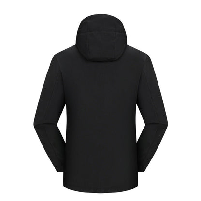 Übergangsjacke Herren - Abnehmbare Kapuze - Fleecefutter