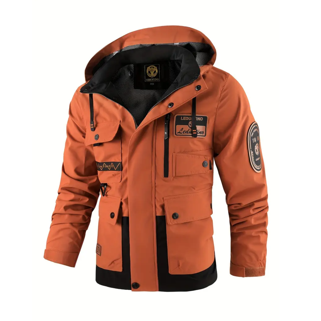 Herren Stepp-Outdoorjacke – Abnehmbare Kapuze