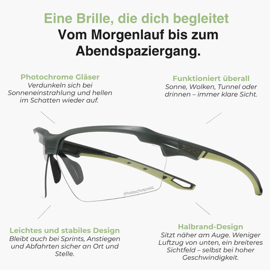 Fotochromatische Sonnenbrille – Sportbrille – UV400