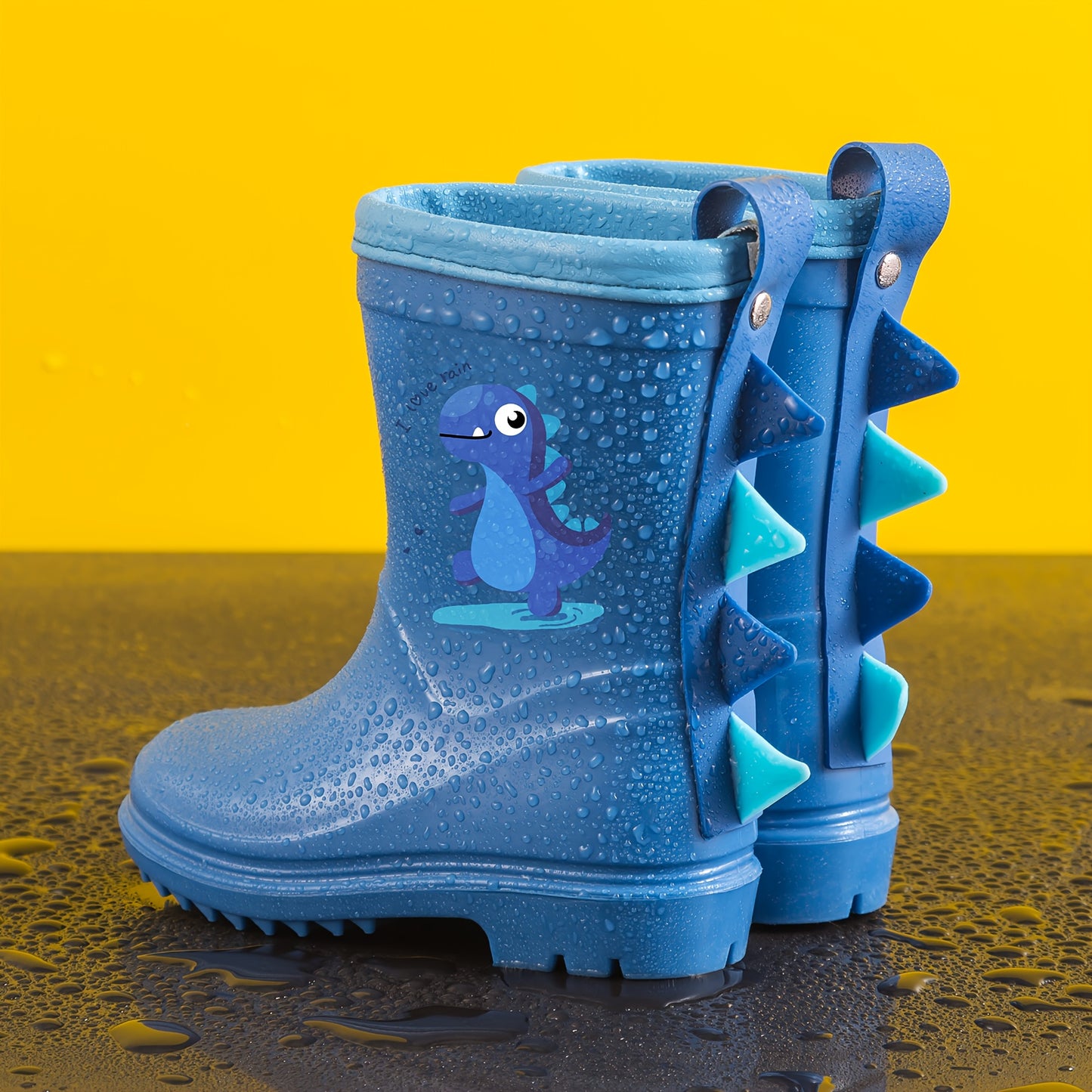 Gummistiefel Kinder - 3D Dino-Motiv - Weich & Flexibel