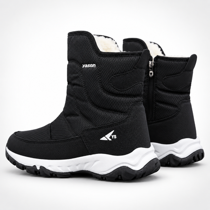 Winterstiefel Herren in Schwarz als Paar mit Reißverschluss