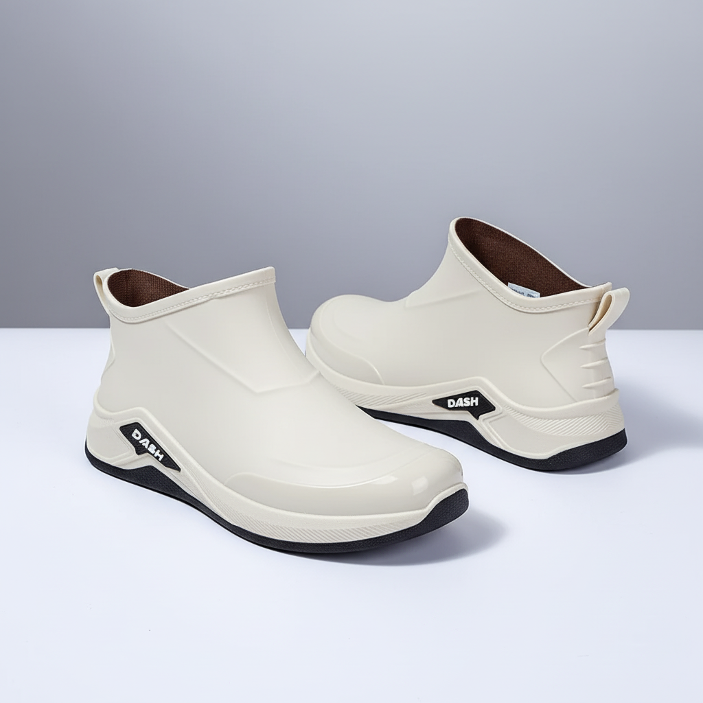 Gummistiefel Herren kurz in Beige – zweite Ansicht des Paares