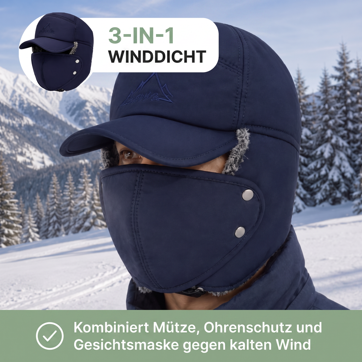 Wintermütze herren – Wintermütze Herren 3-in-1