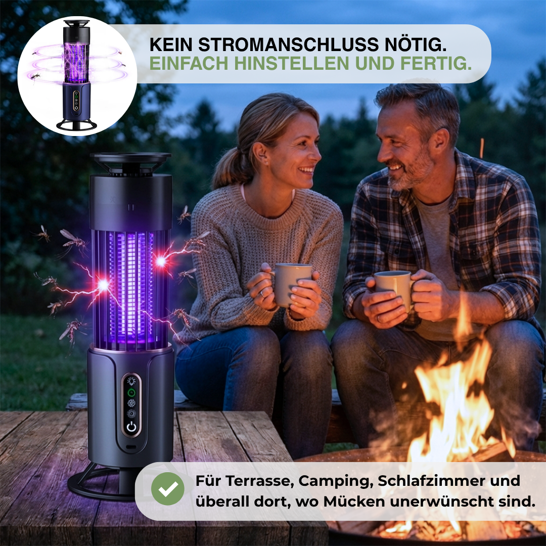 Elektrische UV-Mückenlampe – LED Insektenlampe – Wiederaufladbar – Innen & Außen