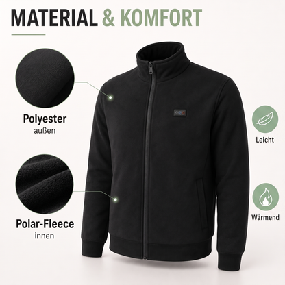 Beheizte Jacke - 8 Heizzonen & Fleecefutter - Wasserdicht, Unisex
