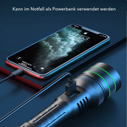 LED Taschenlampe - Zoombar bis 3 km - Extrem Hell