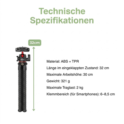 Flexibles Octopus-Stativ – Handy & Kamera – Gorilla-Stativ