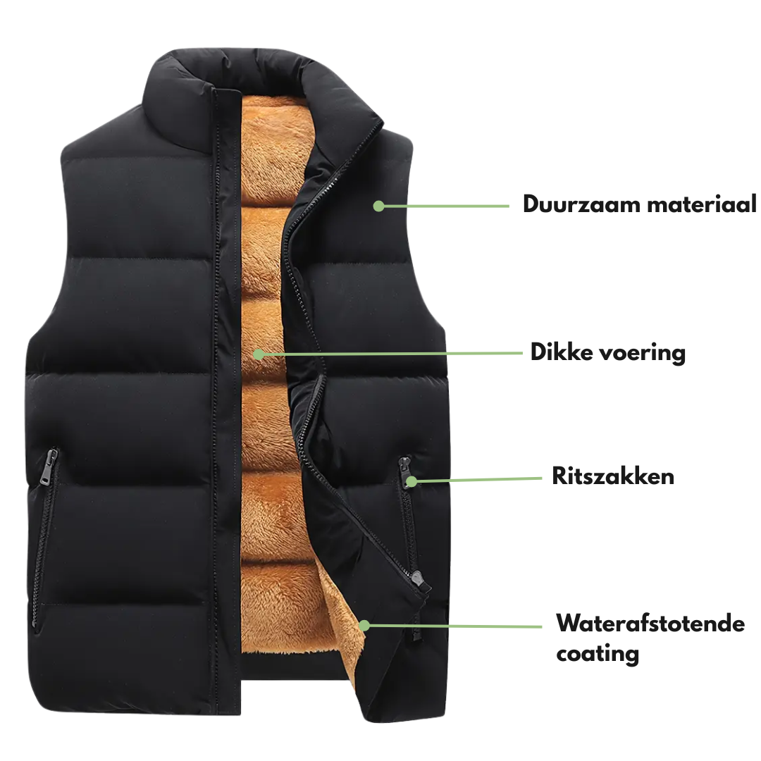 Steppweste Herren - Gefüttert & Wasserabweisend - Outdoor Winterweste