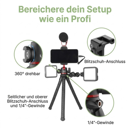 Flexibles Octopus-Stativ – Handy & Kamera – Gorilla-Stativ