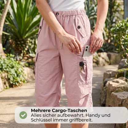 Damen Cargo Capri – Elastischer Bund mit Kordelzug
