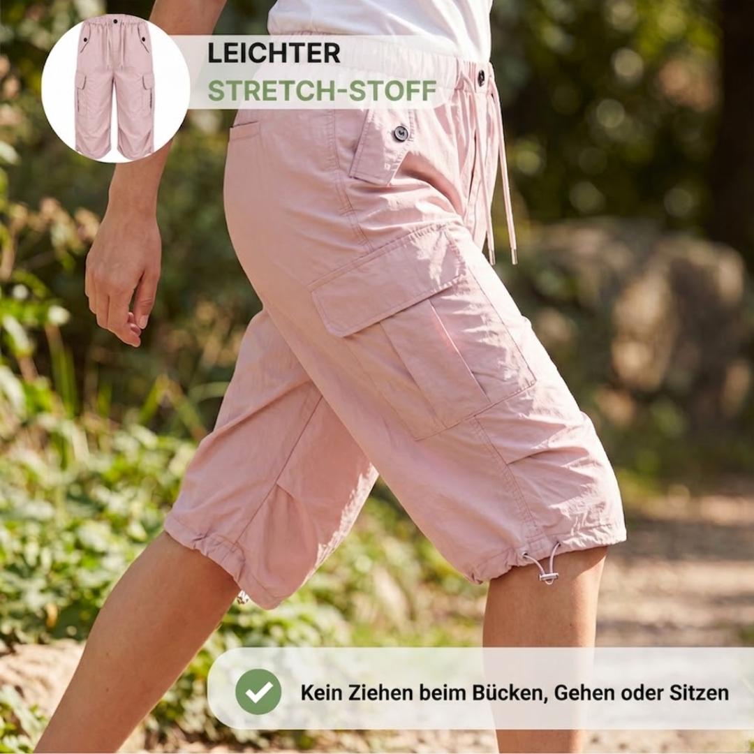Damen Cargo Capri – Elastischer Bund mit Kordelzug