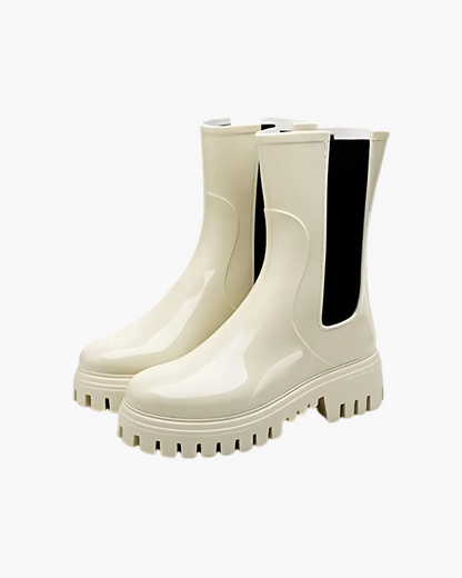 Regenstiefel Damen im Chelsea-Stil - wasserabweisend - Profilsohle
