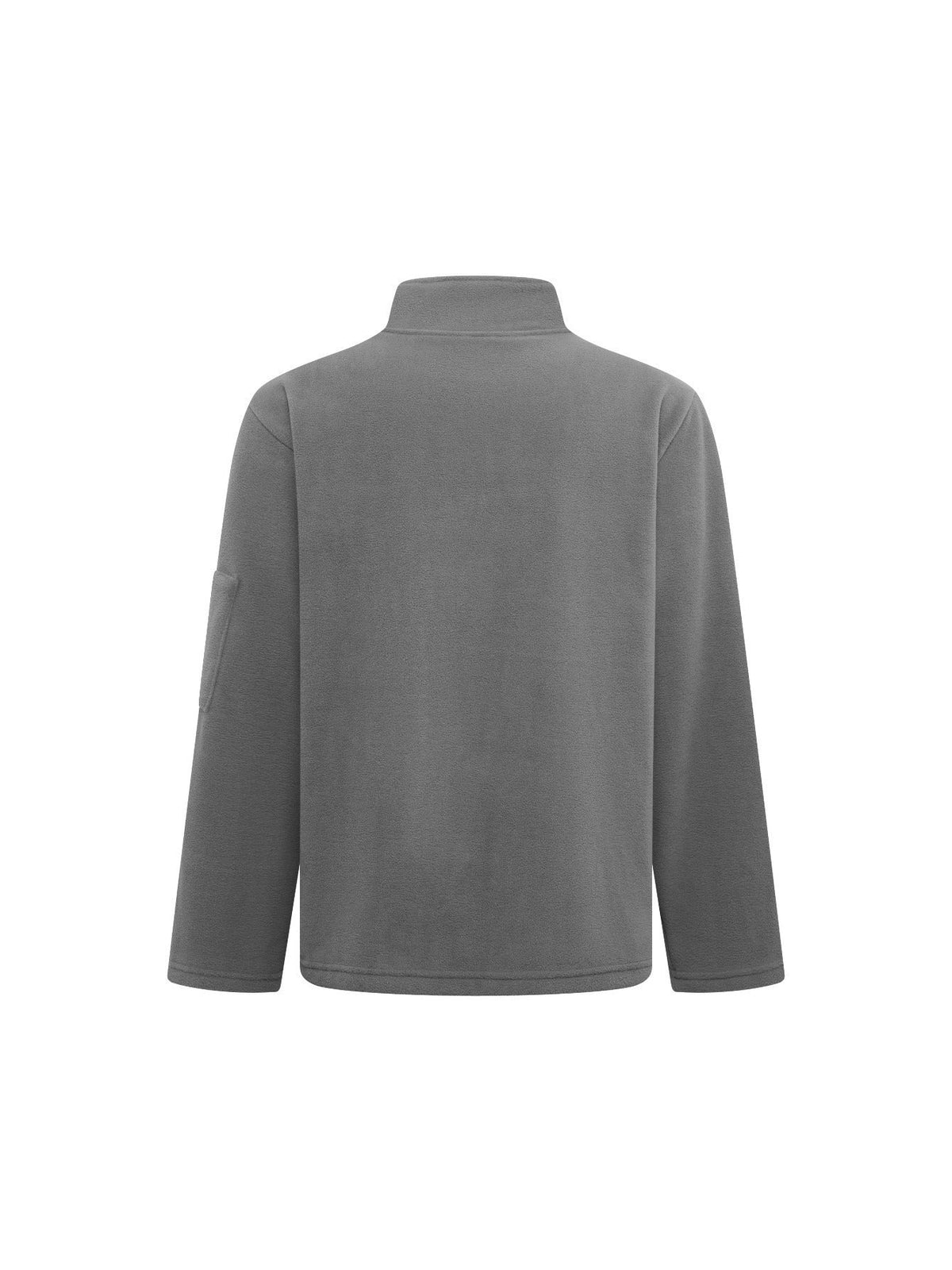 Fleecejacke Herren rostbraun mit Stehkragen und Reißverschluss