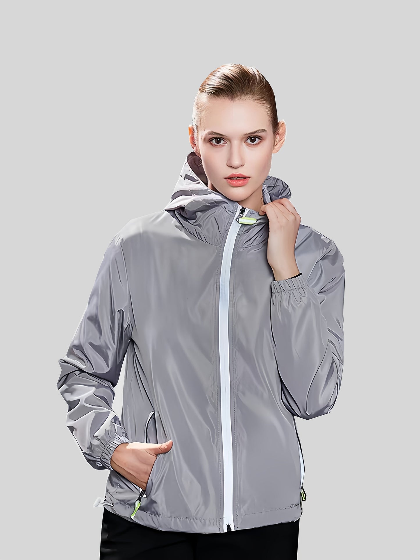 Windbreaker Damen Ultraleicht - Übergangsjacke mit Kapuze und UV-Schutz