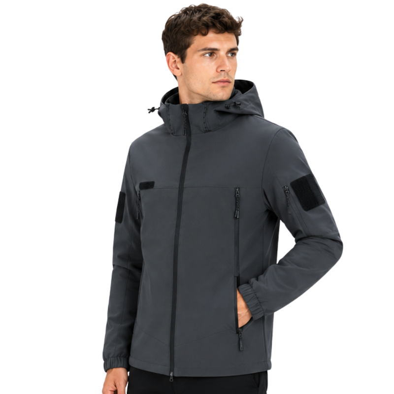 Übergangsjacke Herren - Abnehmbare Kapuze - Fleecefutter