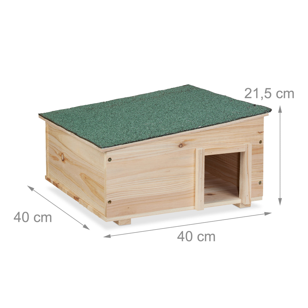 Igelhaus in Natur - 40 x 21,5 x 40 cm - Unterschlupf für den Garten