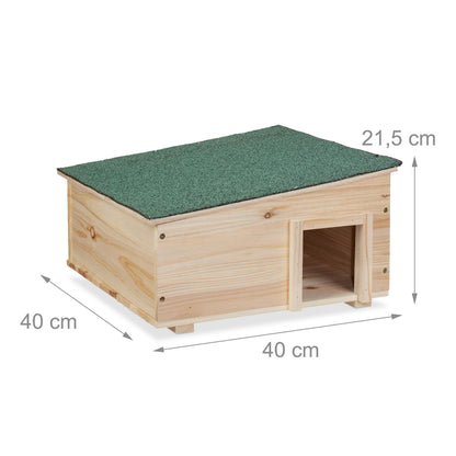Igelhaus in Natur - 40 x 21,5 x 40 cm - Unterschlupf für den Garten