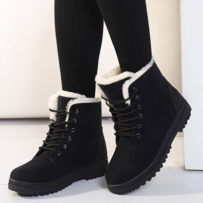 Winterstiefel Damen - gefüttert - mit Schnürung