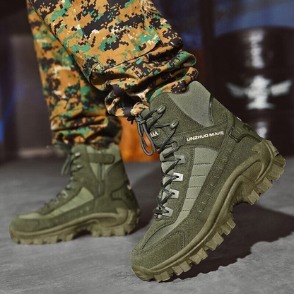 Wanderstiefel Herren im Tactical-Look - Seitenreißverschluss