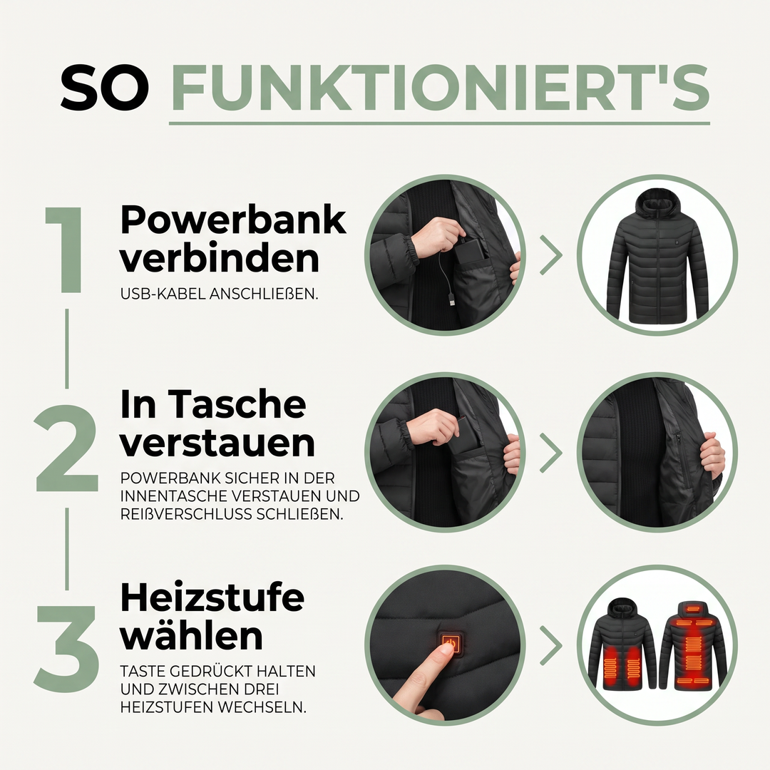 Beheizte Jacke – so funktioniert es