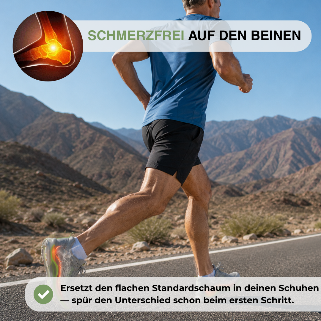 Orthopädische Einlegesohlen – Fußgewölbe-Unterstützung – Optimale Dämpfung